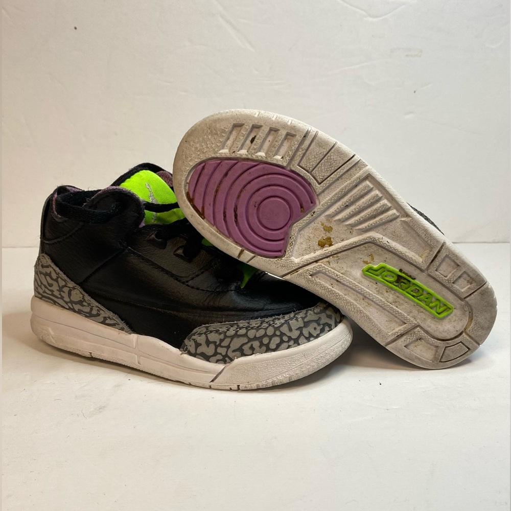 Nike - Air Jordan 3 Retro -Sneakers -Black/Gray -Unisex -9C -DA2304-003